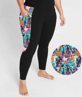 A LIttle Batty Jack Attack - Adult Casual Thigh Pocket Cloud Soft Leggings