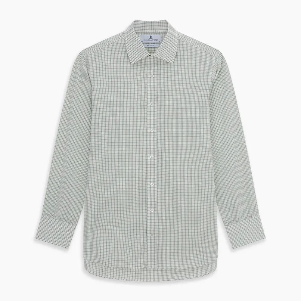 Dark Green Graph Check Mayfair Shirt