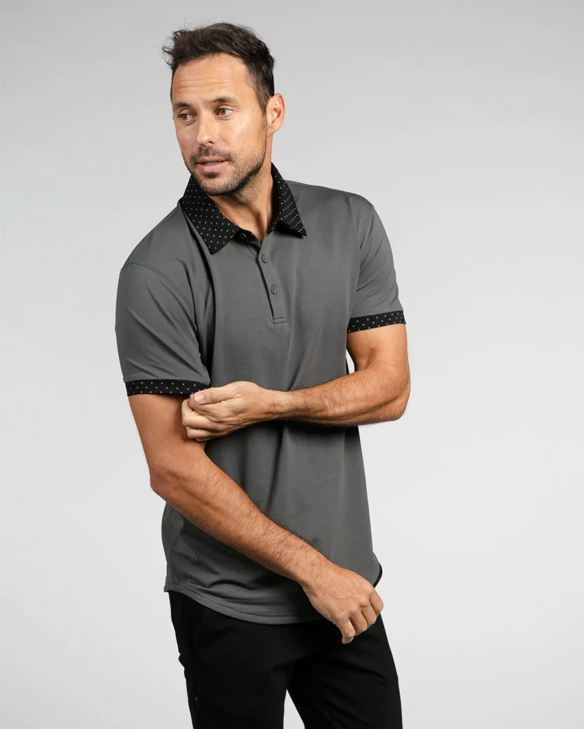 Drop-Cut: LUX Dotted Polo <!-- Size XXL -->