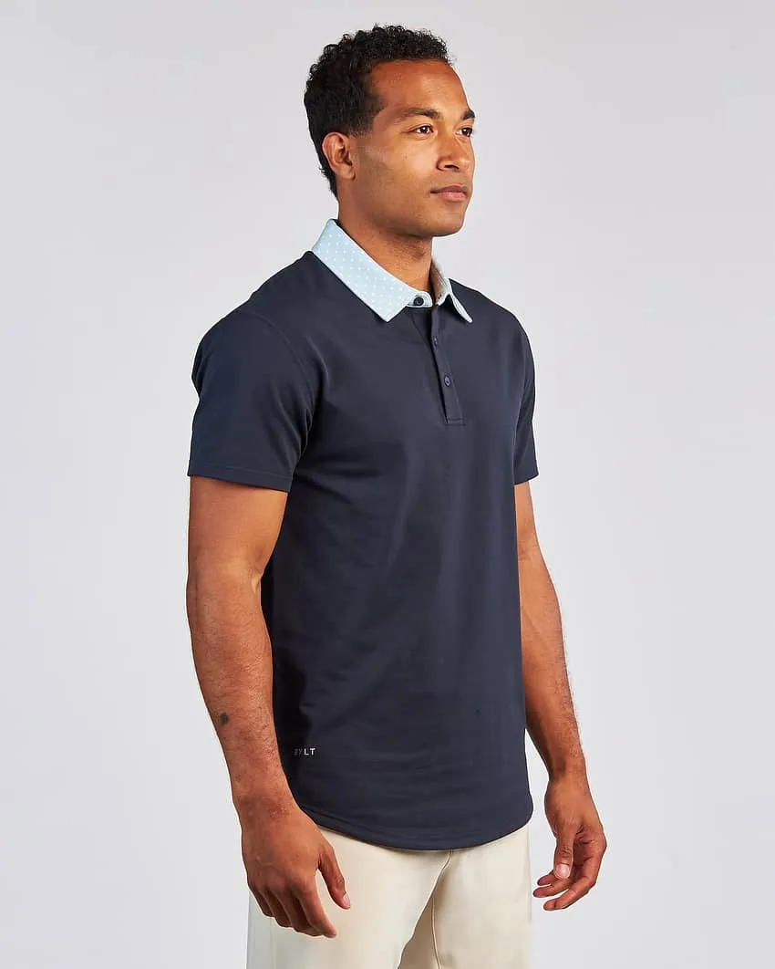 Drop-Cut: LUX Dotted Polo <!-- Size XXL -->