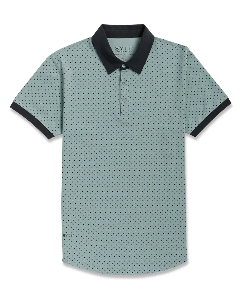 Drop-Cut: LUX Dotted Polo <!-- Size XXL -->