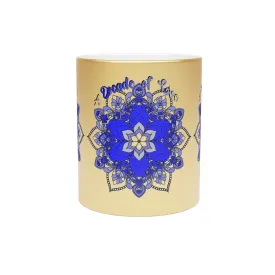 Handmade Mandala Metallic Mug - 10th Anniversary Gift