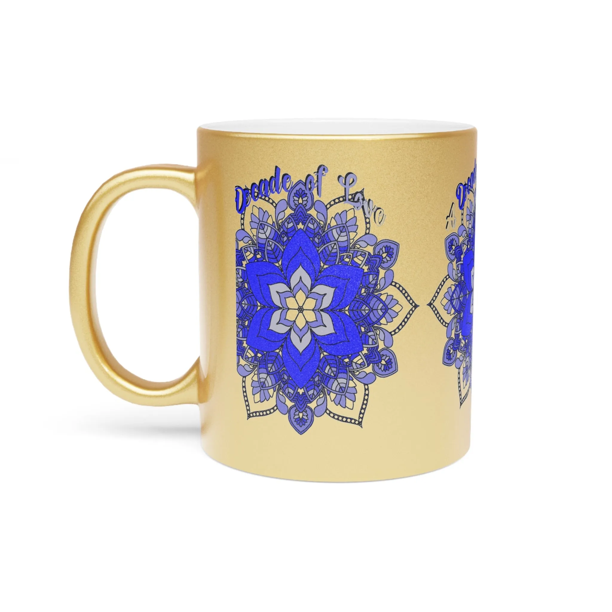 Handmade Mandala Metallic Mug - 10th Anniversary Gift