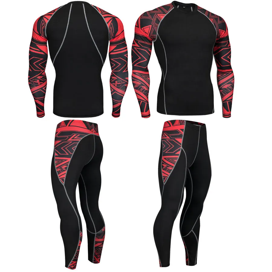 Infrared Warrior Long Sleeve No Gi BJJ Compression Rash Guard & Leggings/Spats for Jiu Jitsu, MMA, Grappling & Wrestling Kit