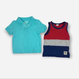 Toddler Boy Polo Shirt & Tank Top Bundle 2T