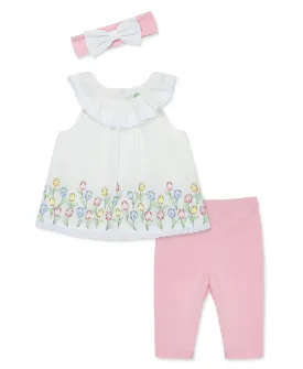 Tulips Woven Tunic Set (3M-12M)