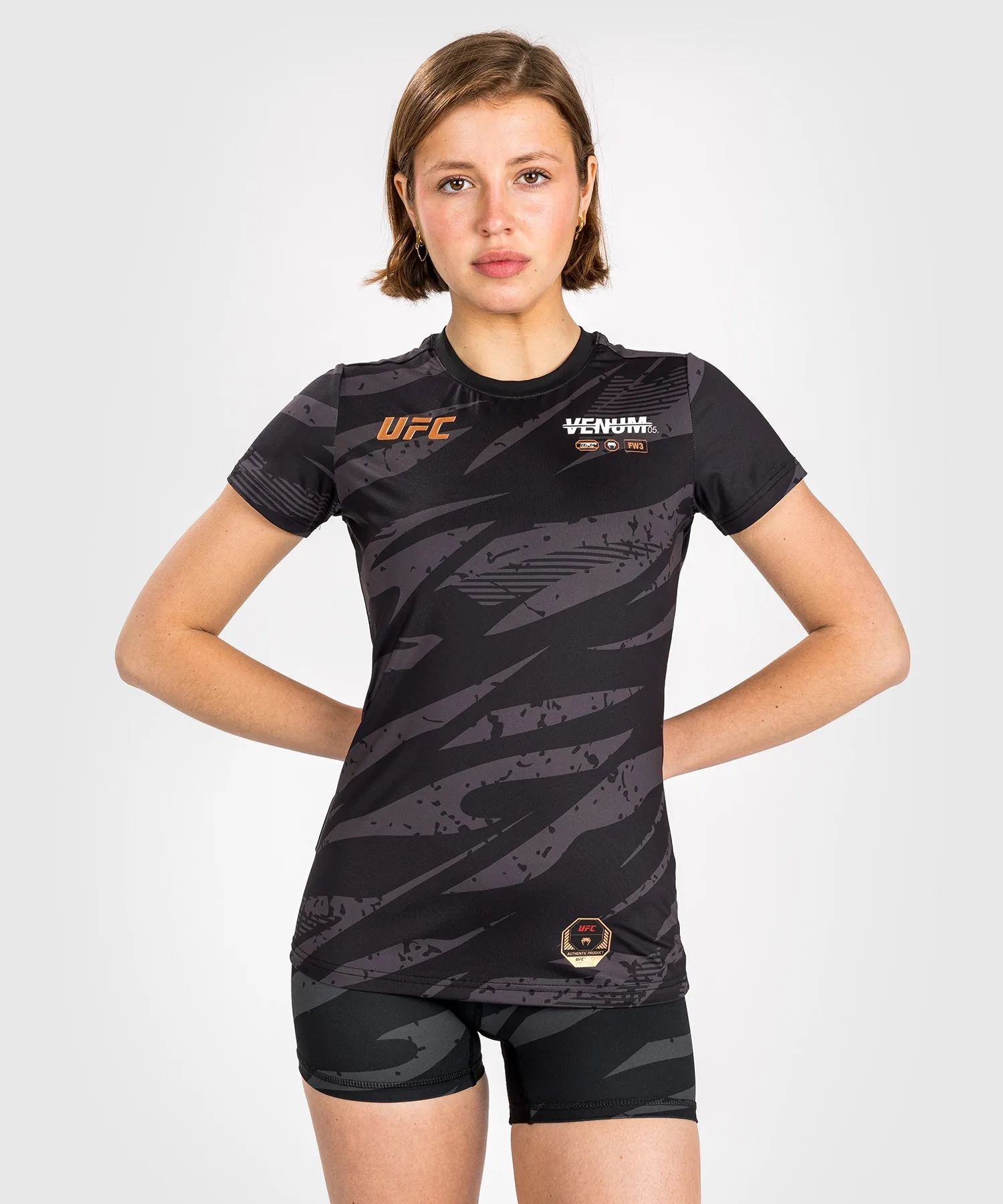 UFC Adrenaline by Venum Fight Week Women’s Dry-Tech T-shirt - Urban Camo