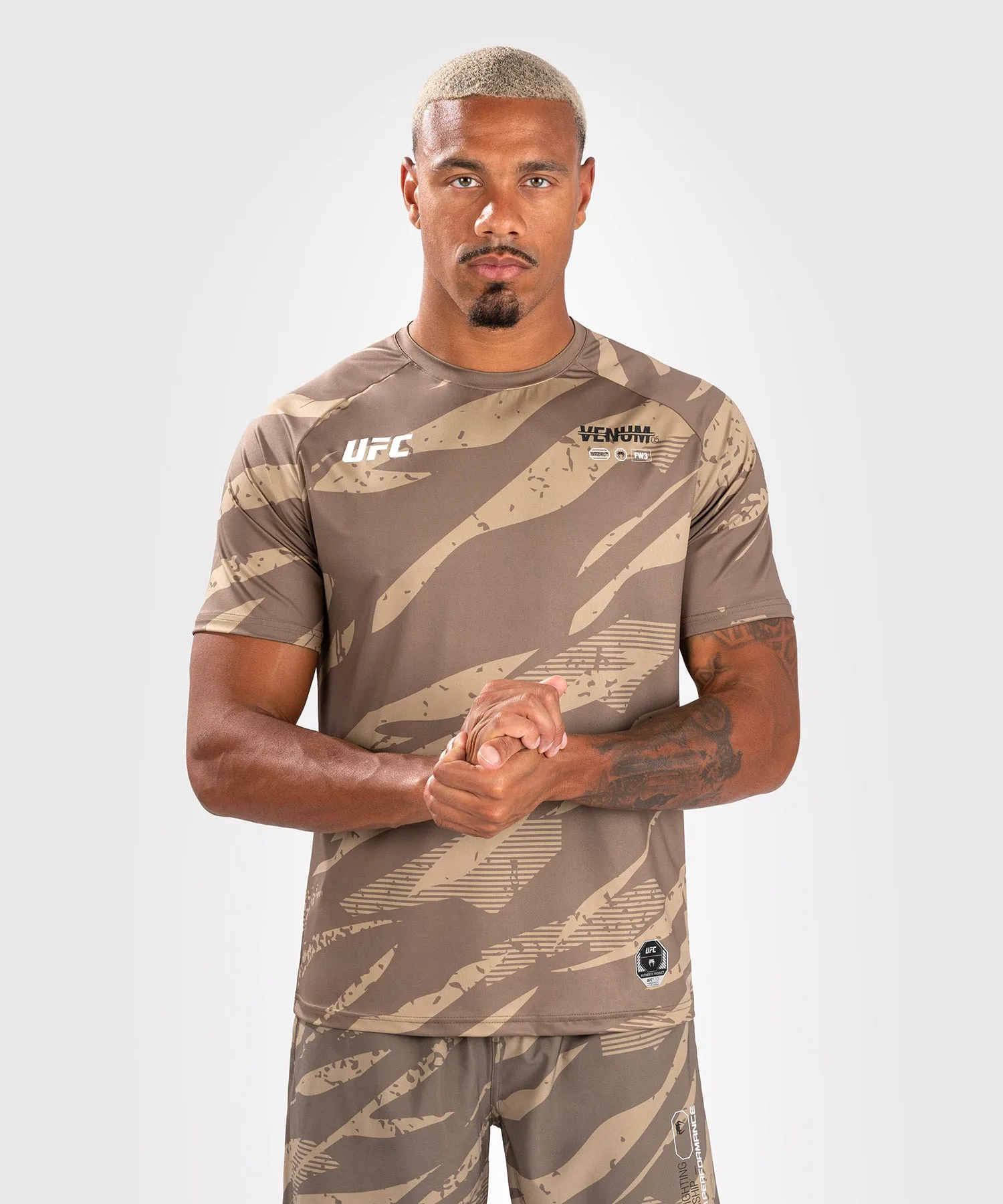 UFC Adrenaline by Venum Men's Fight Week Dry-Tech T-shirt - Desert Camo