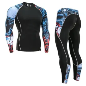 Undead Crusader Long Sleeve No Gi BJJ Compression Rash Guard & Leggings/Spats for Jiu Jitsu, MMA, Grappling & Wrestling Kit